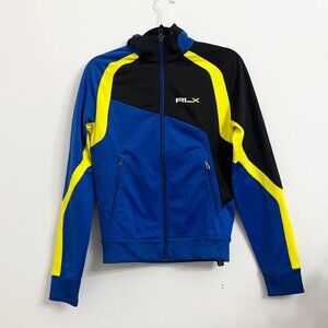 Rare EUC RLX Ralph Lauren Blue & Yellow Performance Track Jacket - XS - 310007